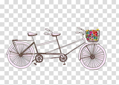 gray tandem bicycle illustration transparent background PNG clipart