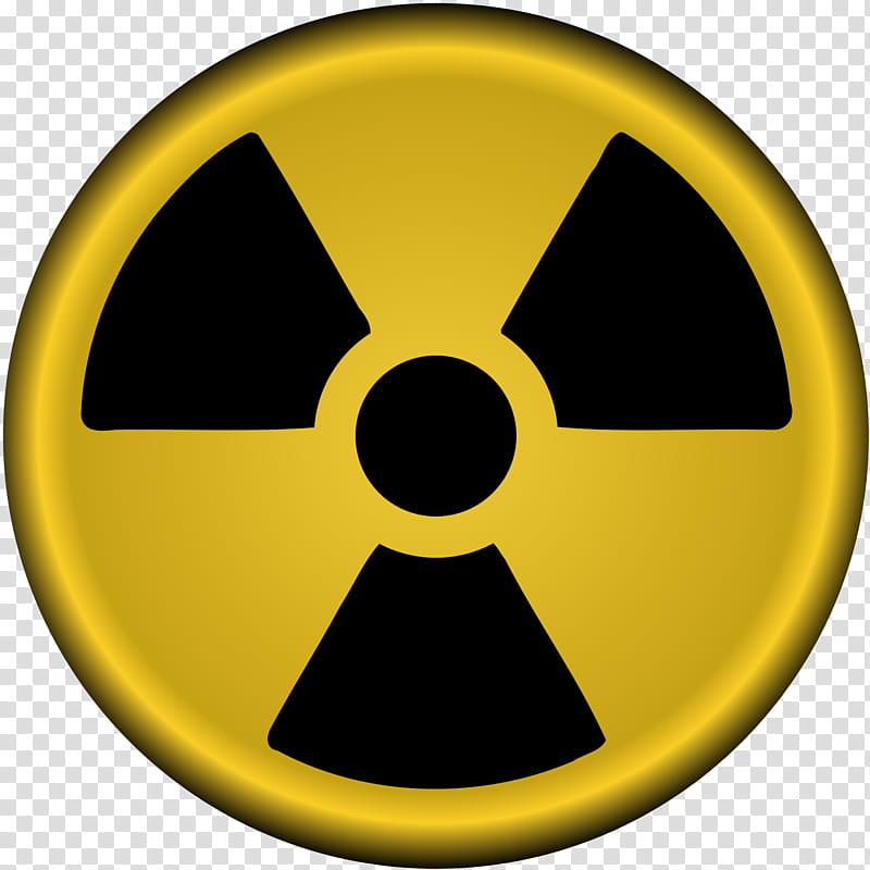 Radiation Symbol, Radioactive Decay, Hazard Symbol, Ionizing Radiation, Nuclear Power, Yellow, Emoticon, Wheel transparent background PNG clipart