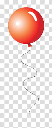 floating orange balloon illustration transparent background PNG clipart