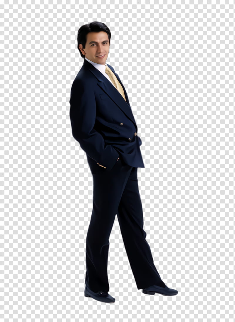 suit standing clothing formal wear male, Tuxedo, Gentleman, Outerwear, Blazer transparent background PNG clipart