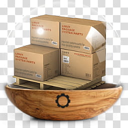 Sphere   the new variation, five brown cardboard boxes illustration transparent background PNG clipart