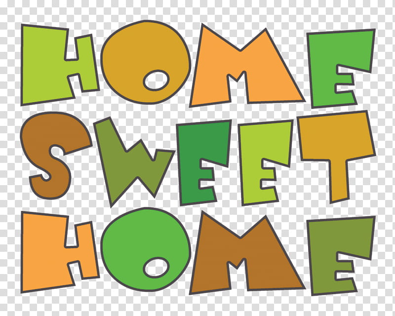 HomeSweetHome  a, green and orange home sweet home text transparent background PNG clipart