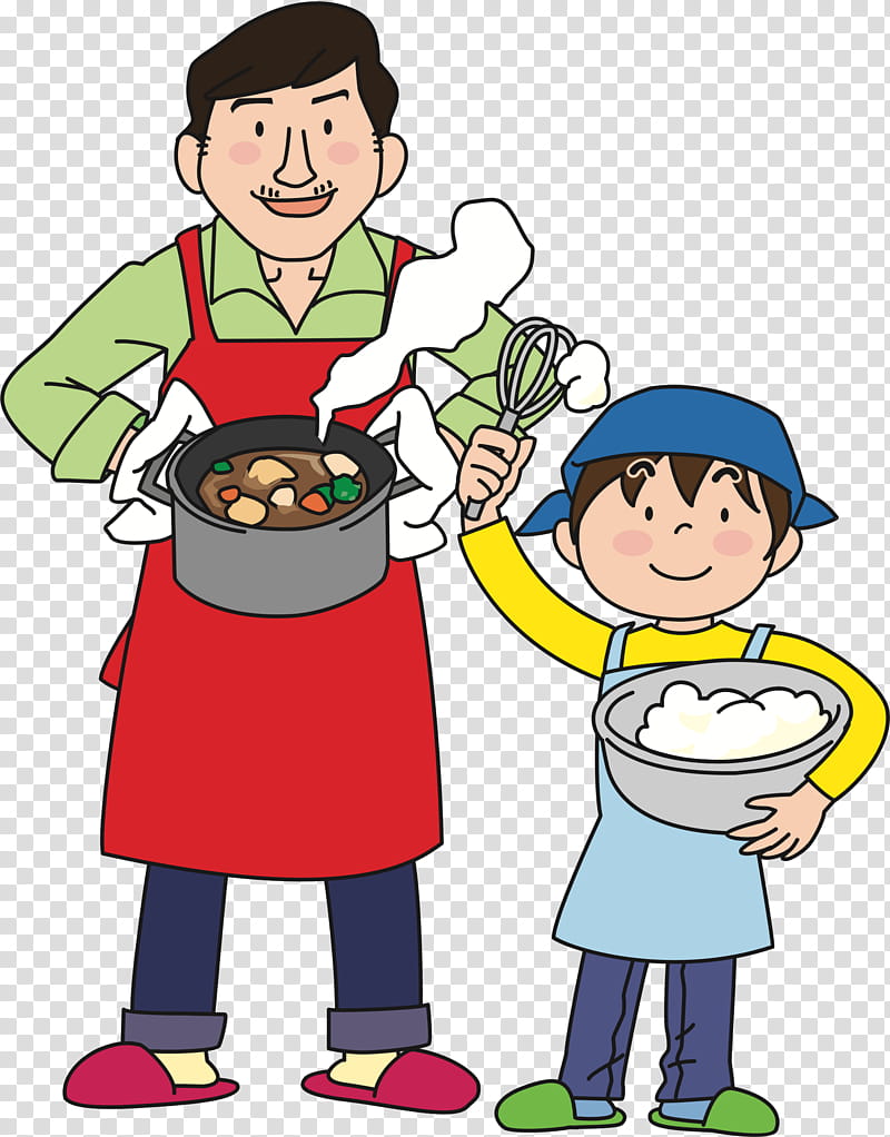 Child, Father, Cooking, Cuisine, Son, Cartoon, Gesture transparent background PNG clipart