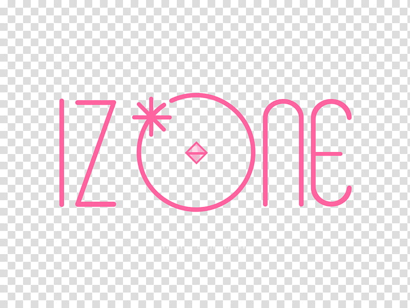 IZONE Logo, pink text transparent background PNG clipart