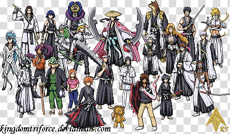 Bleach Sprite Group, Bleach character transparent background PNG clipart