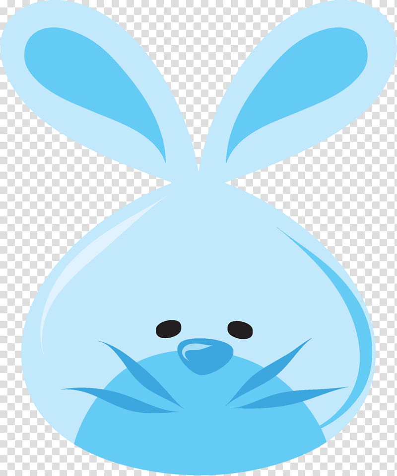 Rabbit, Hare, Cartoon, Nose, Blue, Turquoise, Rabbits And Hares, Smile transparent background PNG clipart