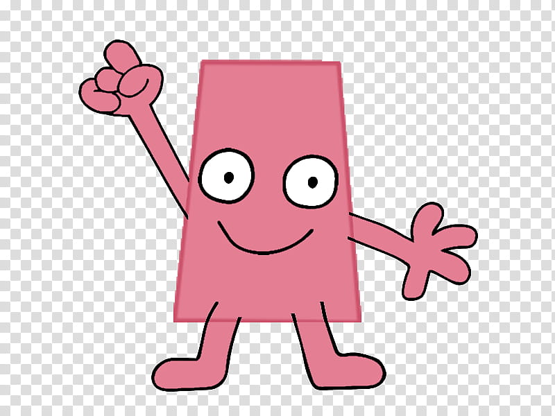 Pink, Battle For Dream Island, Television Show, Character, Finger, Cartoon, Line, Waving Hello transparent background PNG clipart