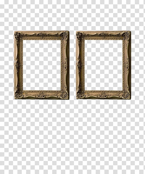 Evenstarss Texture , two rectangular brown frames transparent background PNG clipart