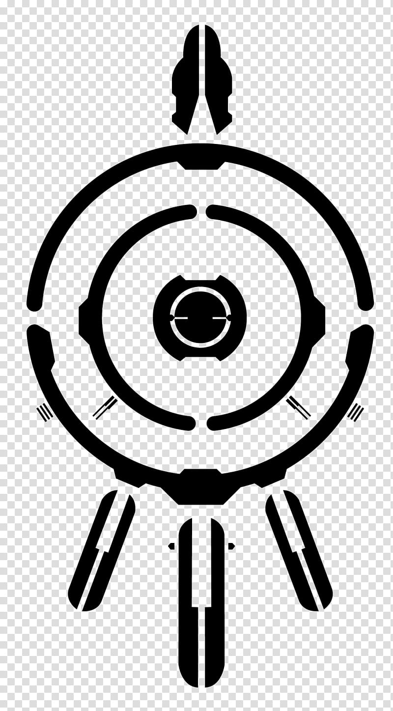 Code Lyoko Evolution Giant XANA Sign, round black and white logo illustration transparent background PNG clipart