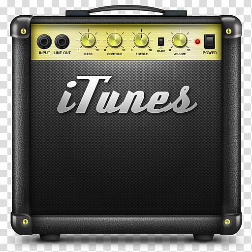 Amplifier Music Player Icons, , black and brown iTunes guitar amplifier illustration transparent background PNG clipart