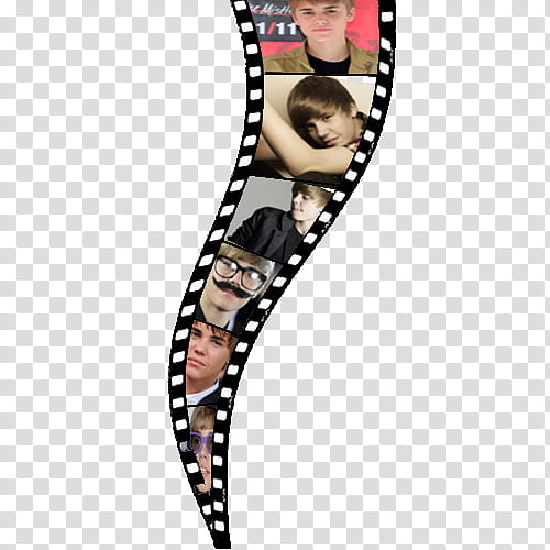 Justin Bieber film strip collage transparent background PNG clipart