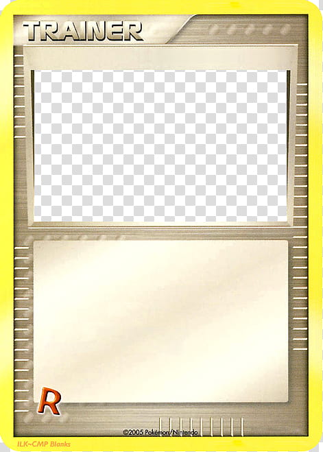 Pokemon EX era Trainer Blank Team Rocket Version, Pokemon Trainer card transparent background PNG clipart