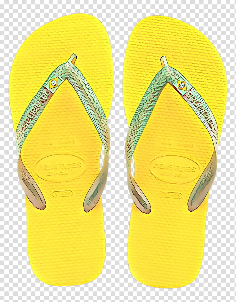 Yellow, Flipflops, Havaianas, Shoe, Footwear, Orange, Slipper, Sandal transparent background PNG clipart