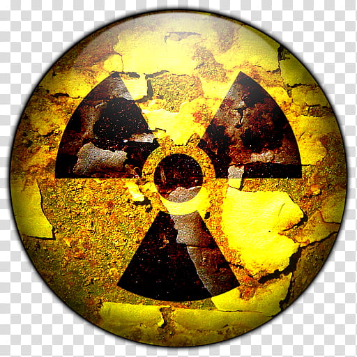 Radiation Symbol v, yellow and brown -edge icon transparent background PNG clipart