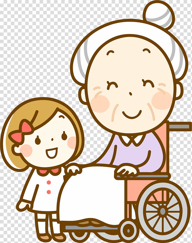 Baby, Old Age, Wheelchair, Grandmother, Caregiver, Facial Expression, Cartoon, Cheek transparent background PNG clipart
