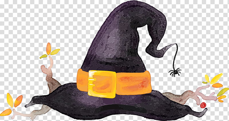 witch hat animal figure plant, Watercolor, Paint, Wet Ink transparent background PNG clipart