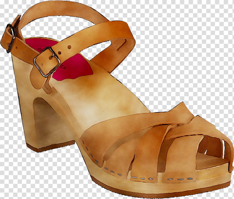 Slide Footwear, Sandal, Shoe, Tan, Beige, Wedge, Clog, Slingback transparent background PNG clipart