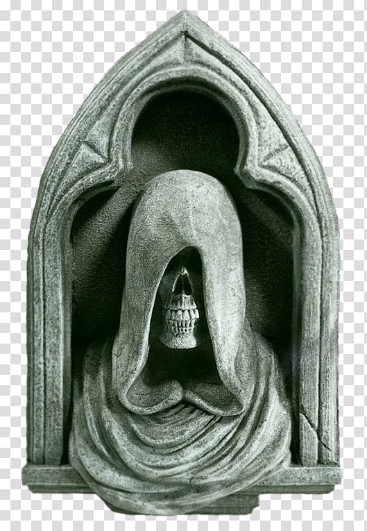 gray grim reaper figurine transparent background PNG clipart