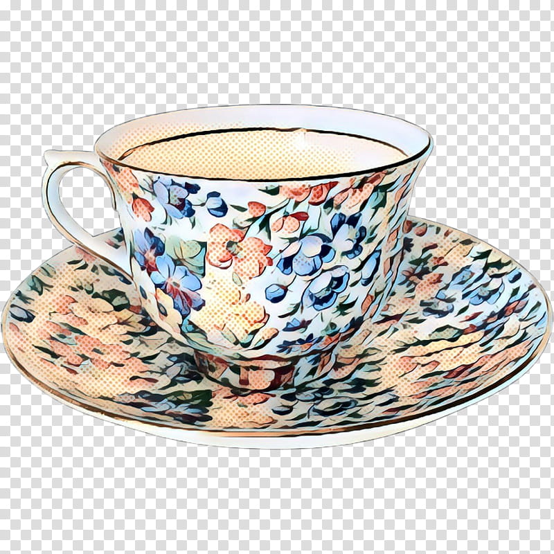 Vintage, Pop Art, Retro, Coffee Cup, Saucer, Porcelain, Mug, Pottery transparent background PNG clipart