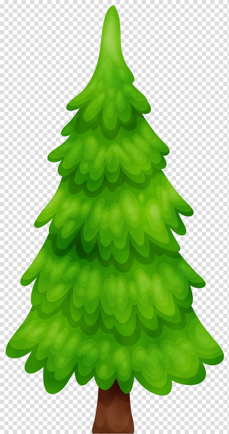 Cartoon Christmas Tree, Spruce, Fir, Pine, Christmas Day, Cartoon, Green, Colorado Spruce transparent background PNG clipart