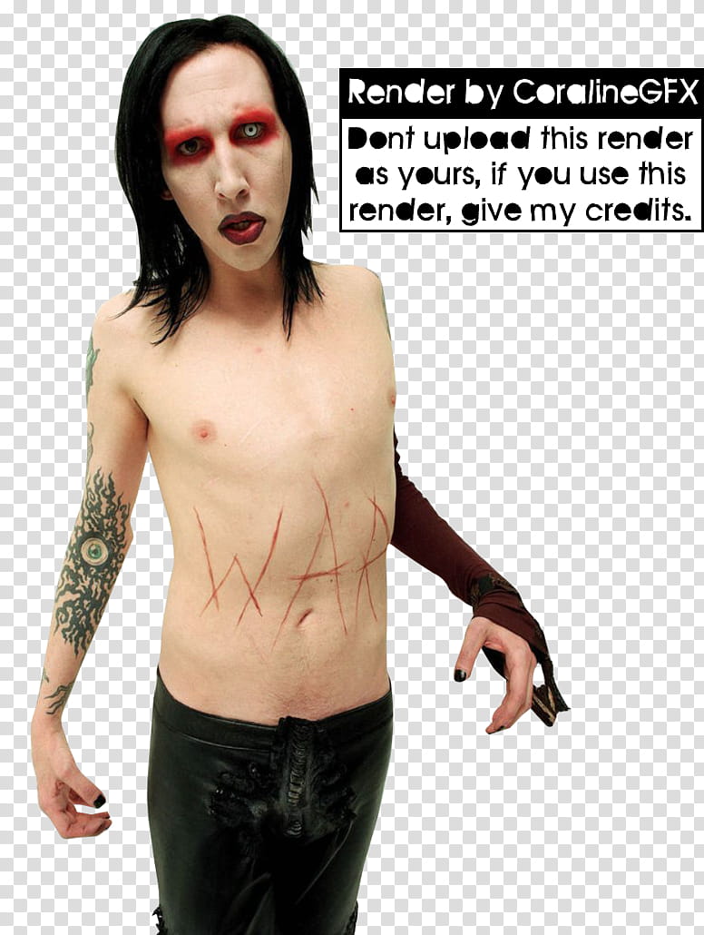 Marilyn Manson Render transparent background PNG clipart