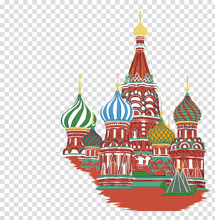 Church, St Basils Cathedral, Red Square, Moscow Kremlin, Russian Architecture, Dome, Landmark, Spire transparent background PNG clipart