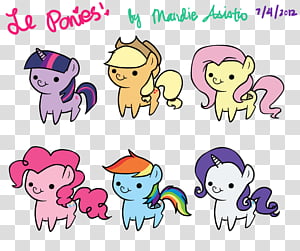 My Little Pony: Friendship is CUTESY, several assorted-color unicorns transparent background PNG clipart thumbnail