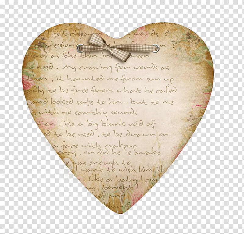 Shab, brown heart letter transparent background PNG clipart