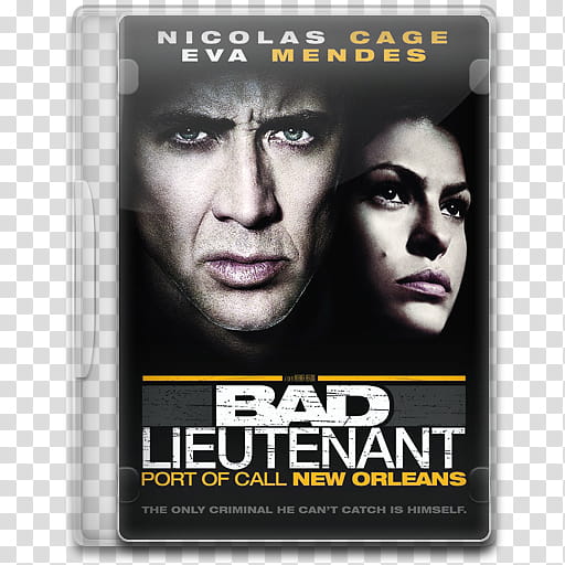 Movie Icon Mega , The Bad Lieutenant, Port of Call, New Orleans, Bad Lieutenant DVD case transparent background PNG clipart