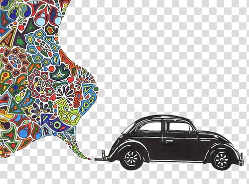Super  , black Volkswagen Beetle illustration transparent background PNG clipart
