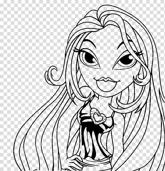 Cloe PF Coloring Page transparent background PNG clipart
