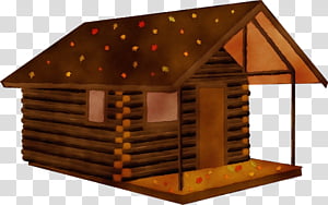 shed roof log cabin house building, Watercolor, Paint, Wet Ink, Hut, Cottage transparent background PNG clipart thumbnail