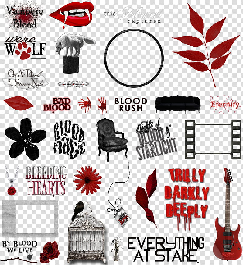 True Blood Vampire Word Art Clear Cut , gray padded armchair transparent background PNG clipart