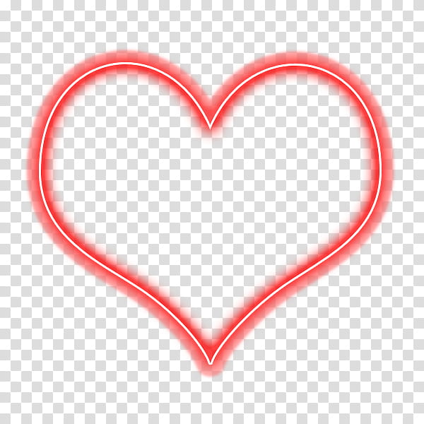 heart shape with red outer glow transparent background PNG clipart