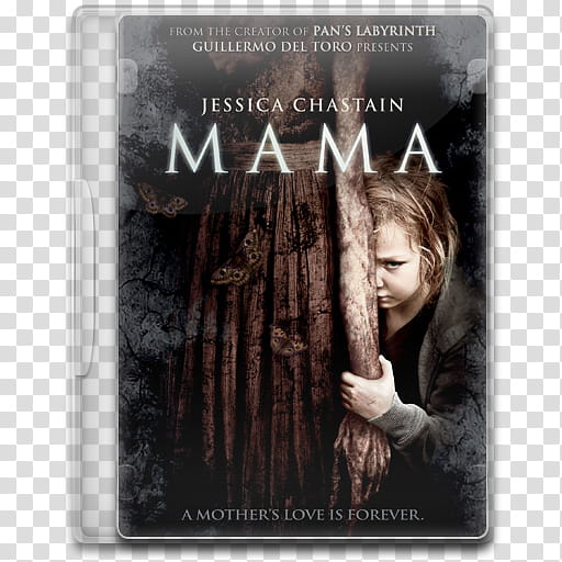 Movie Icon , Mama, Jessica Chastain Mama DVD case transparent background PNG clipart