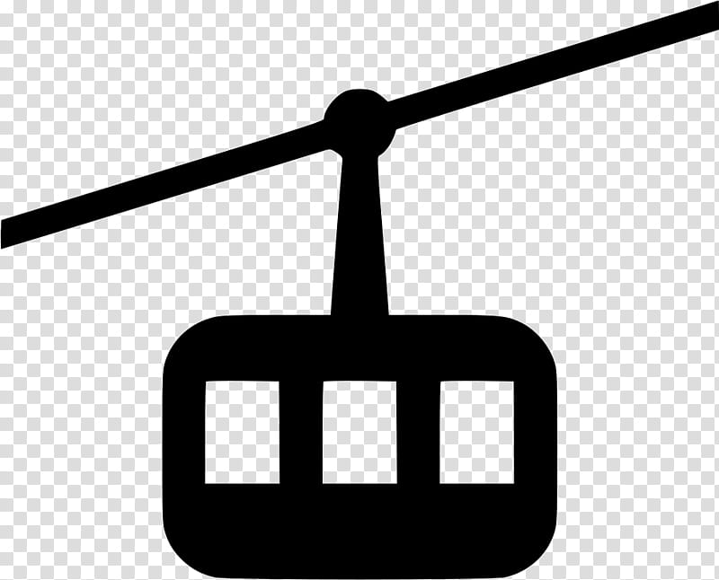 Gondola Lift Black And White, Aerial Tramway, Ski Lift, Cable Car, Funivia, Transport, Black And White
, Line transparent background PNG clipart