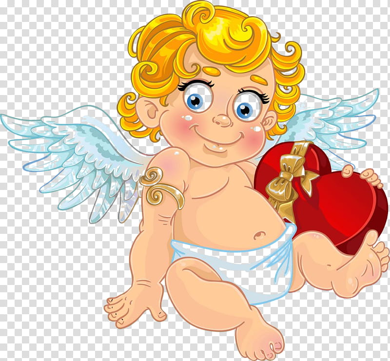 cartoon angel cupid, Cartoon transparent background PNG clipart