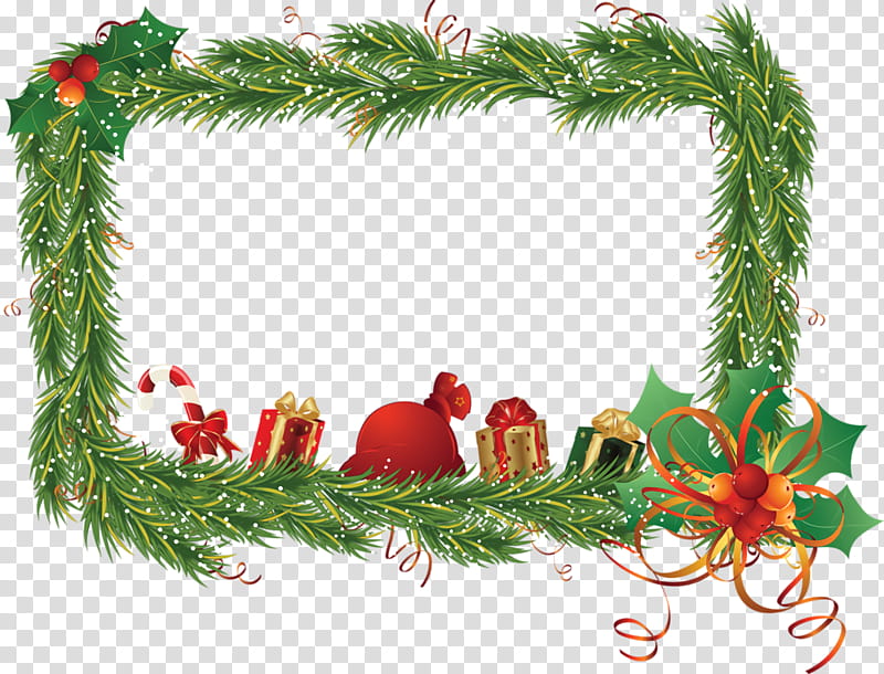 Christmas frame Christmas border Christmas decor, Christmas , Oregon Pine, Fir, Christmas Decoration, Plant, Conifer, Tree transparent background PNG clipart