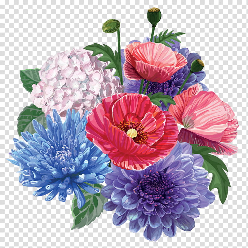 Artificial flower, Plant, Cut Flowers, Petal, Purple, Bouquet, Hydrangea transparent background PNG clipart