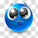 Very emotional emoticons , , round blue emoji transparent background PNG clipart