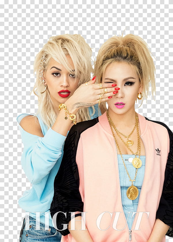 CL and Rita Ora ,  () transparent background PNG clipart