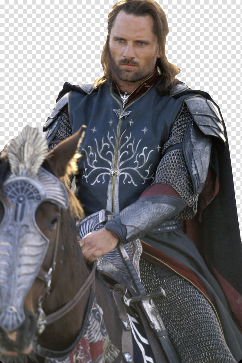 K Watchers Part Two, Lord of the Rings Aragorn riding on horse transparent background PNG clipart