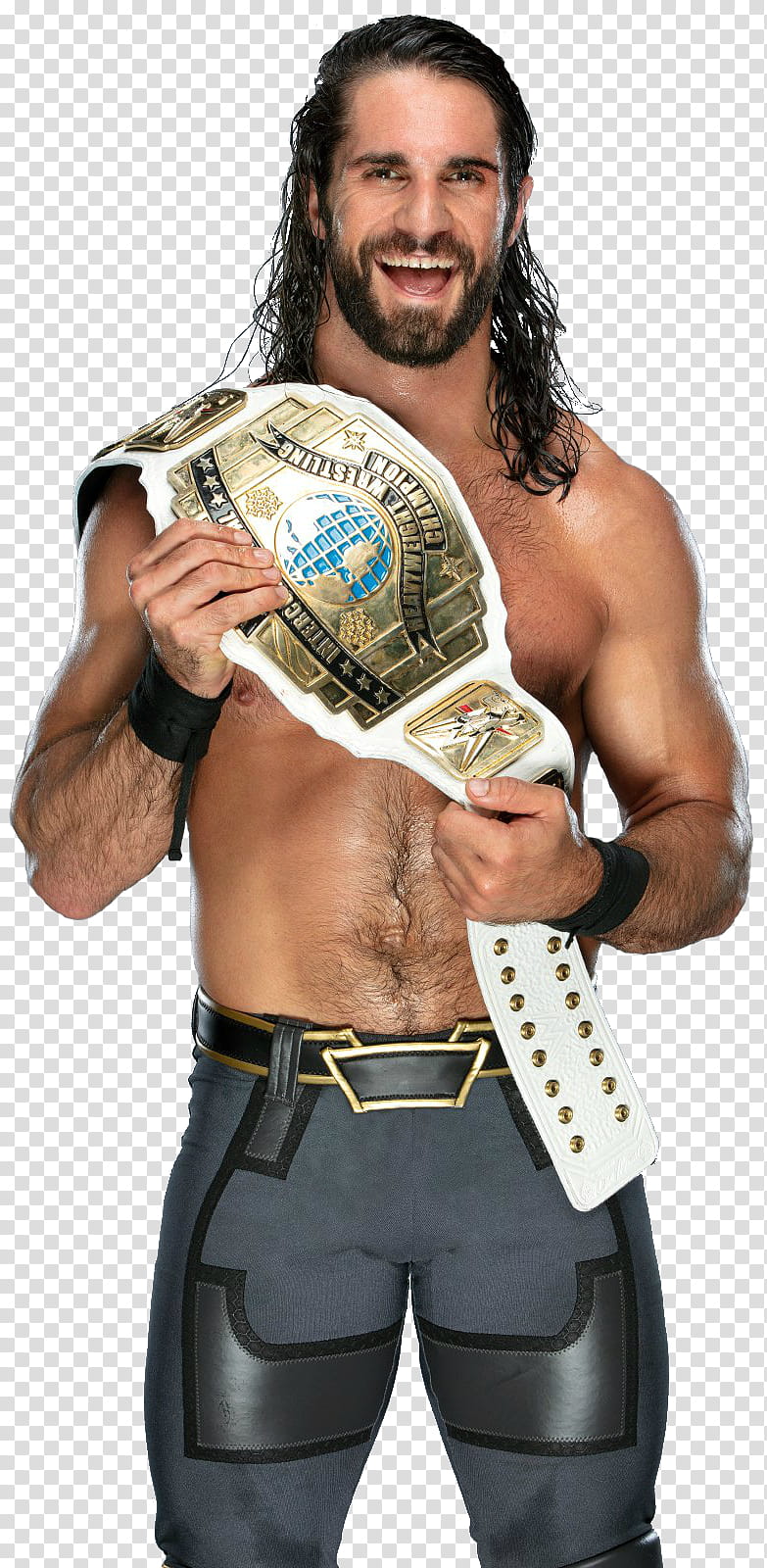 Seth Rollins Intercontinental Champion UNRELEASED transparent background PNG clipart