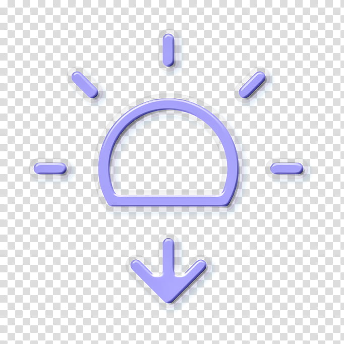 down icon forecast icon horizon icon, Set Icon, Shine Icon, Sun Icon, Weather Icon, Blue, Text, Line transparent background PNG clipart