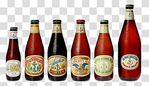 several assorted-color-and-brand glass beer bottles transparent background PNG clipart thumbnail
