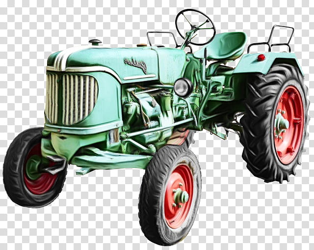 land vehicle tractor vehicle car antique car, Watercolor, Paint, Wet Ink transparent background PNG clipart