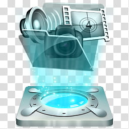 Hologram Dock icons v  , My documents, white and gray electric appliance transparent background PNG clipart