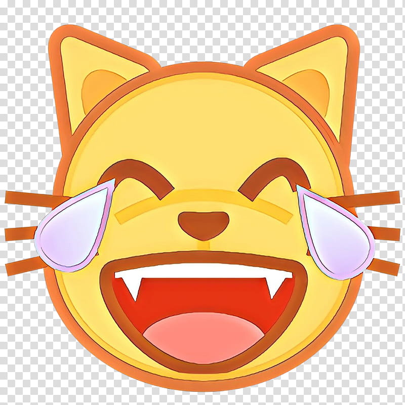 Smiley Face, Cartoon, Cat, Face With Tears Of Joy Emoji, Kitten, Emoticon, Facial Expression, Yellow transparent background PNG clipart