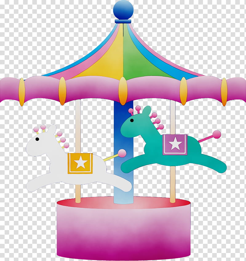 Playground, Watercolor, Paint, Wet Ink, Carousel, Horse, Amusement Park, Recreation transparent background PNG clipart