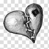 sewn heart illustration transparent background PNG clipart